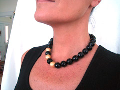 stunning faceted shiny black onyx beads