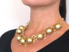bold large antiqued gold balls